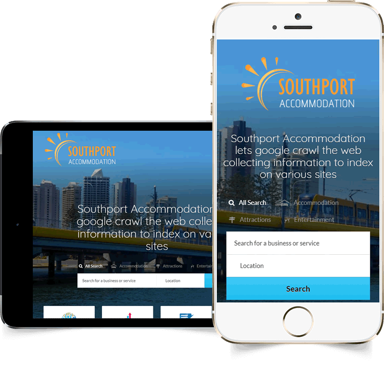 Southport Accommodation displayed beautifully on multiple devices